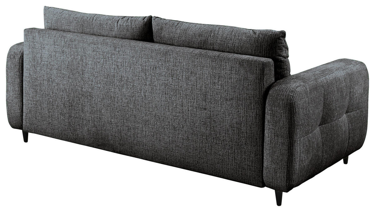 2,5-SITZER Flachgewebe Anthrazit  - Anthrazit/Schwarz, Design, Holz/Textil (209/88/101cm) - Lomoco