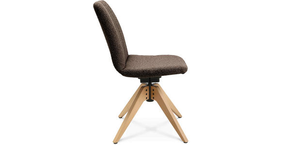 STUHL in Flachgewebe Holz, Textil - Eichefarben/Dunkelbraun, Design, Holz/Textil (46/82,5-85,25/55cm) - Johann Jakob