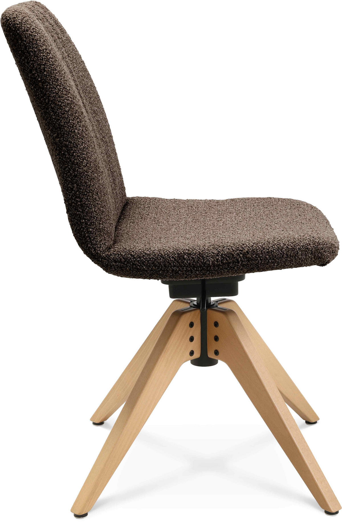 STUHL  in Flachgewebe  - Eichefarben/Dunkelbraun, Design, Holz/Textil (46/82,5-85,25/55cm) - Johann Jakob