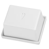 BUTTERDOSE Keramik  - Weiss/Goldfarben, Basics, Keramik (10/6/8cm) - Räder