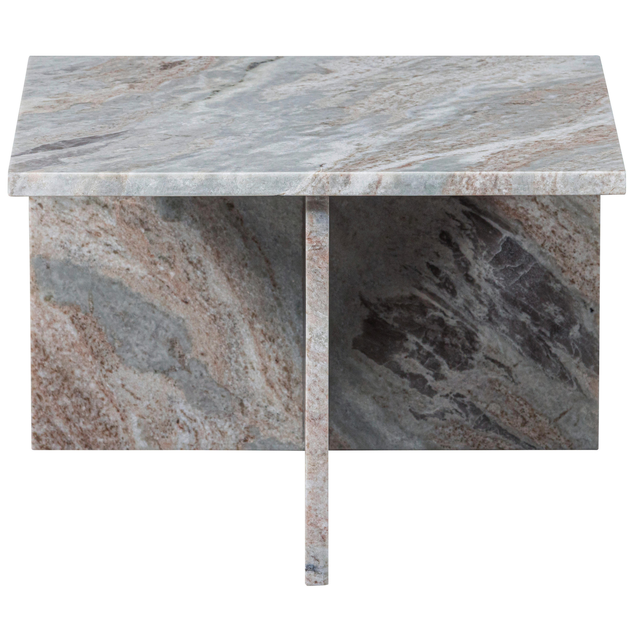 BEISTELLTISCH 50/50/35 cm Naturfarben quadratisch  - Naturfarben, Design, Stein (50/50/35cm) - Livetastic