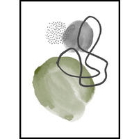 UMETNIŠKI POTISK  51,5/71,5 cm   - črna/večbarvno, Design, tekstil/leseni material (51,5/71,5cm) - Monee