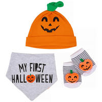 BABYBEKLEIDUNGSSET 3-teilig  - Orange/Grau, Textil - Patinio