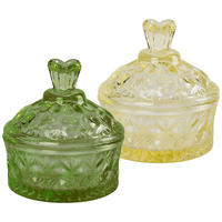 DOZĂ   - galben/verde, Natur, sticlă (8/8,5cm) - Ambia Home