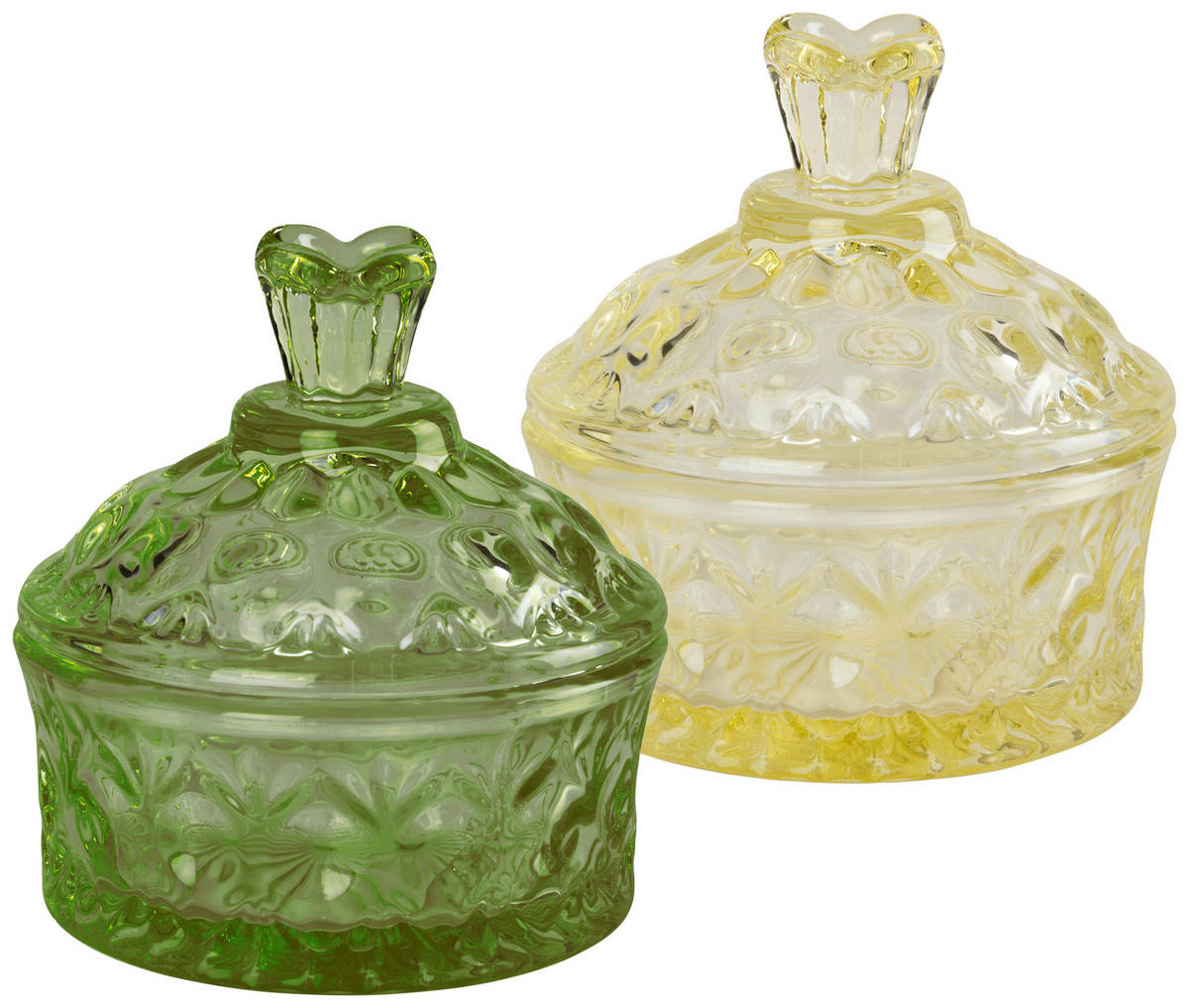 DOZĂ   - galben/verde, Natur, sticlă (8/8,5cm) - Ambia Home