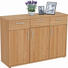 KOMMODE 125/87/39 cm - Chromfarben/Eichefarben, Design, Holz/Kunststoff (125/87/39cm) KOMMODE 125/87/39 cm - Chromfarben/Eichefarben, Design, Holz/Kunststoff (125/87/39cm)