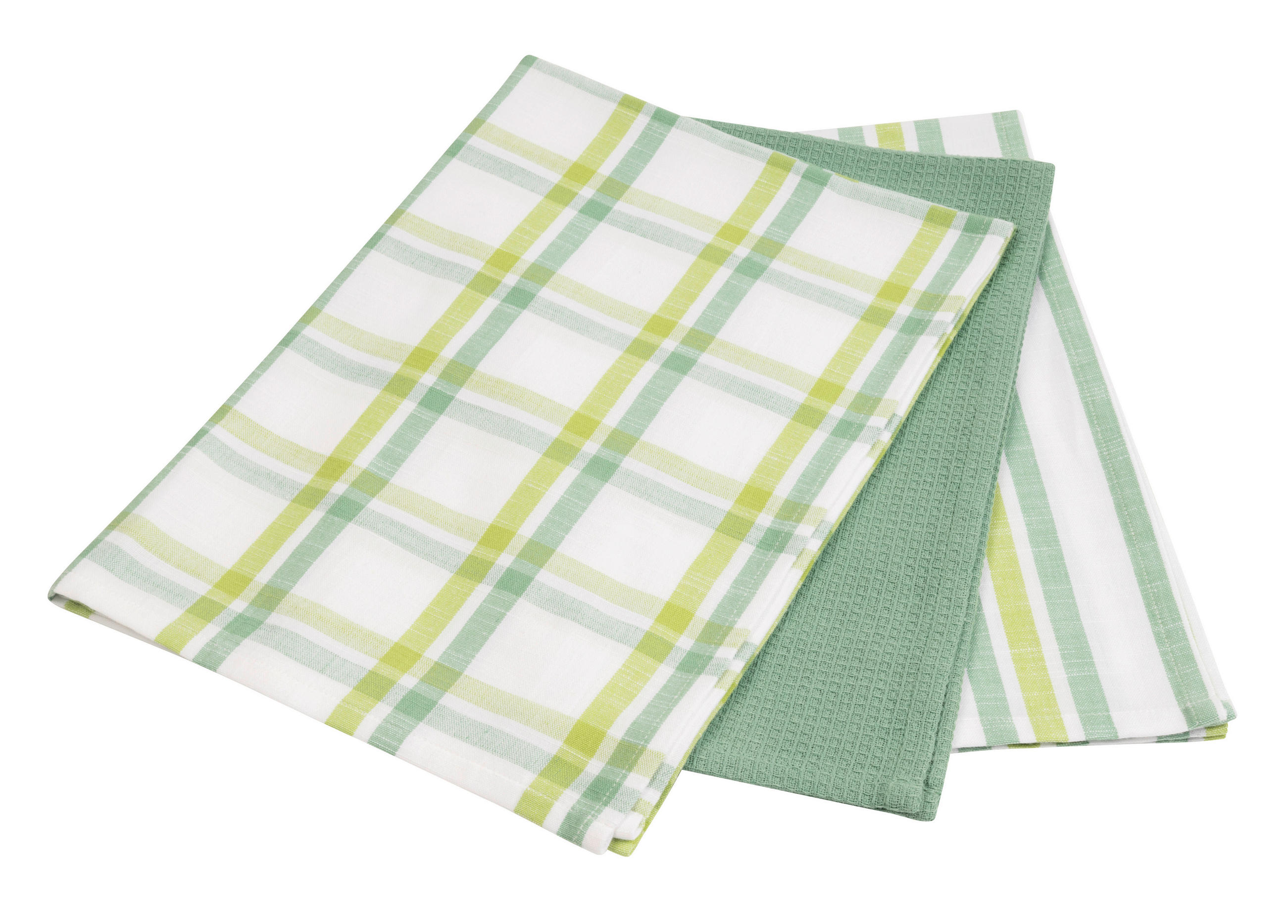 GESCHIRRTUCH-SET 3-teilig Grün  - Grün, Design, Textil (50/70cm) - Esposa