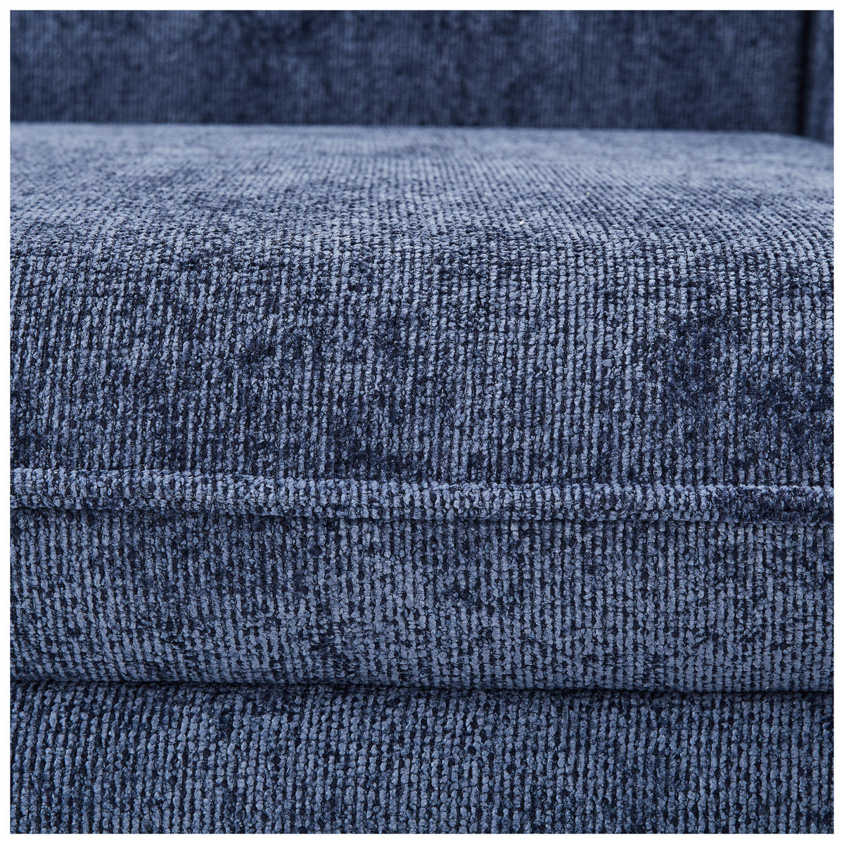 SCHLAFSOFA in Chenille Dunkelblau  - Schwarz/Dunkelblau, Konventionell, Holz/Textil (238/99/108cm) - MID.YOU