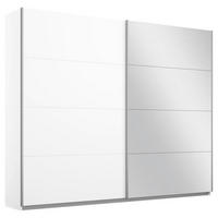 SCHWEBETÜRENSCHRANK  in Weiß  - Alufarben/Weiß, MODERN, Holzwerkstoff/Metall (226/230/62cm) - Rauch Möbel