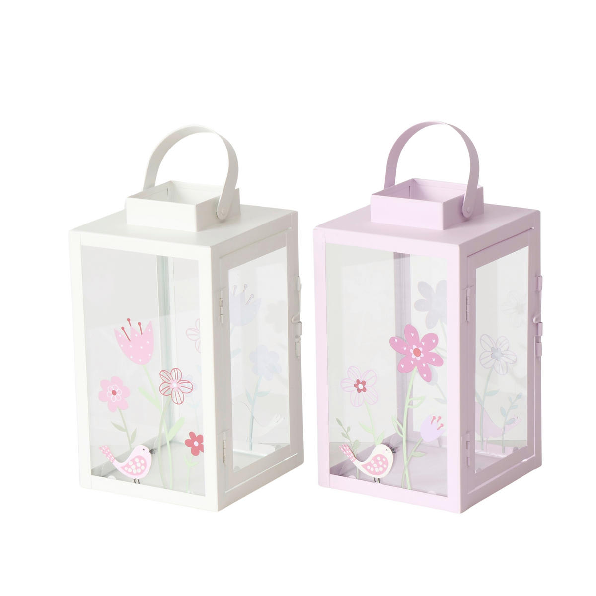 LATERNE - Pink/Rosa, LIFESTYLE, Glas/Metall (12/12/22cm)