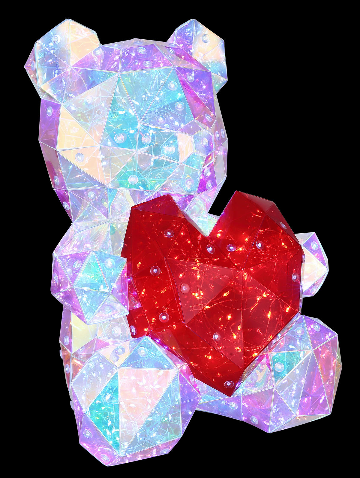 LED-DEKOLEUCHTE - Klar/Rot, Trend, Kunststoff (23/19/30cm) - Globo