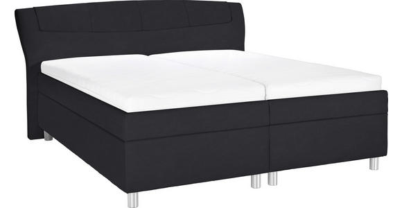 POLSTERBETT 160/200 cm in Schwarz - Chromfarben/Schwarz, KONVENTIONELL, Holz/Textil (160/200cm) - Esposa
