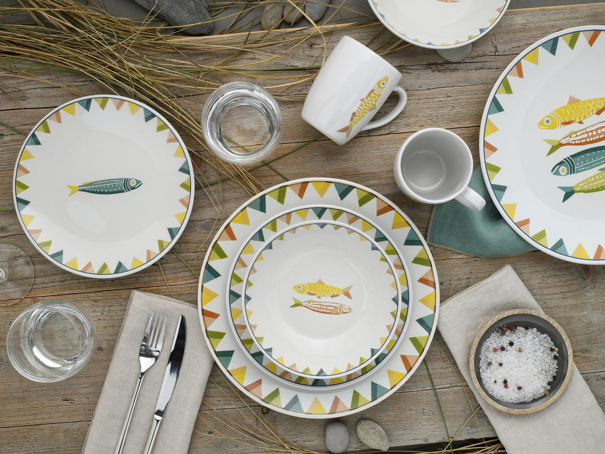 KOMBISERVICE Sardinhas 16-teilig  - Multicolor, Basics, Keramik - Creatable