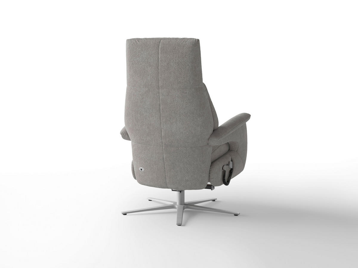 RELAXAČNÍ KŘESLO, textil, šedá - šedá/barvy stříbra, Basics, kov/textil (75/110/85cm) - Sit & More