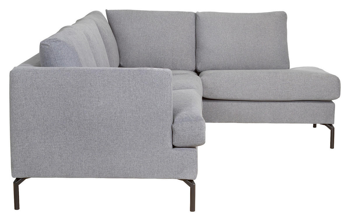 SOFFA i grå, svart  - grå/svart, Basics, metall/trä (277/82/172cm) - Pure Home Comfort