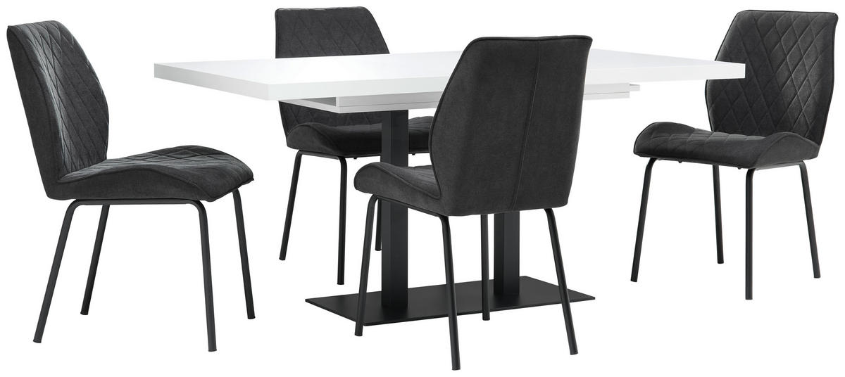 STOL ZA BLAGOVAONICU  crna, bijela  drvni materijal      - bijela/crna, Moderno, drvni materijal/metal (120/80/75cm) - MID.YOU
