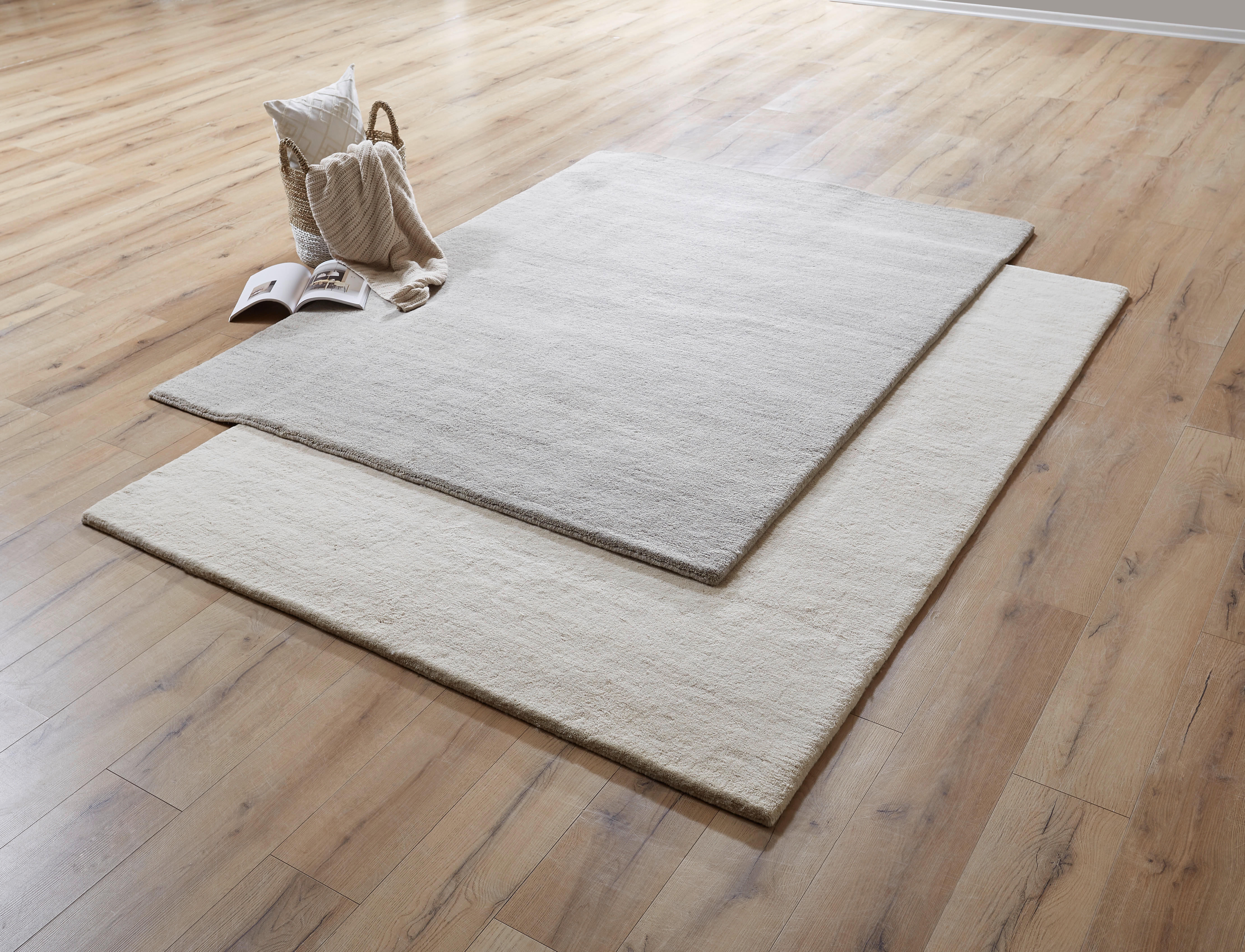 Wollteppich 140/200 cm  - Weiß, Natur, Textil (140/200cm) - Linea Natura