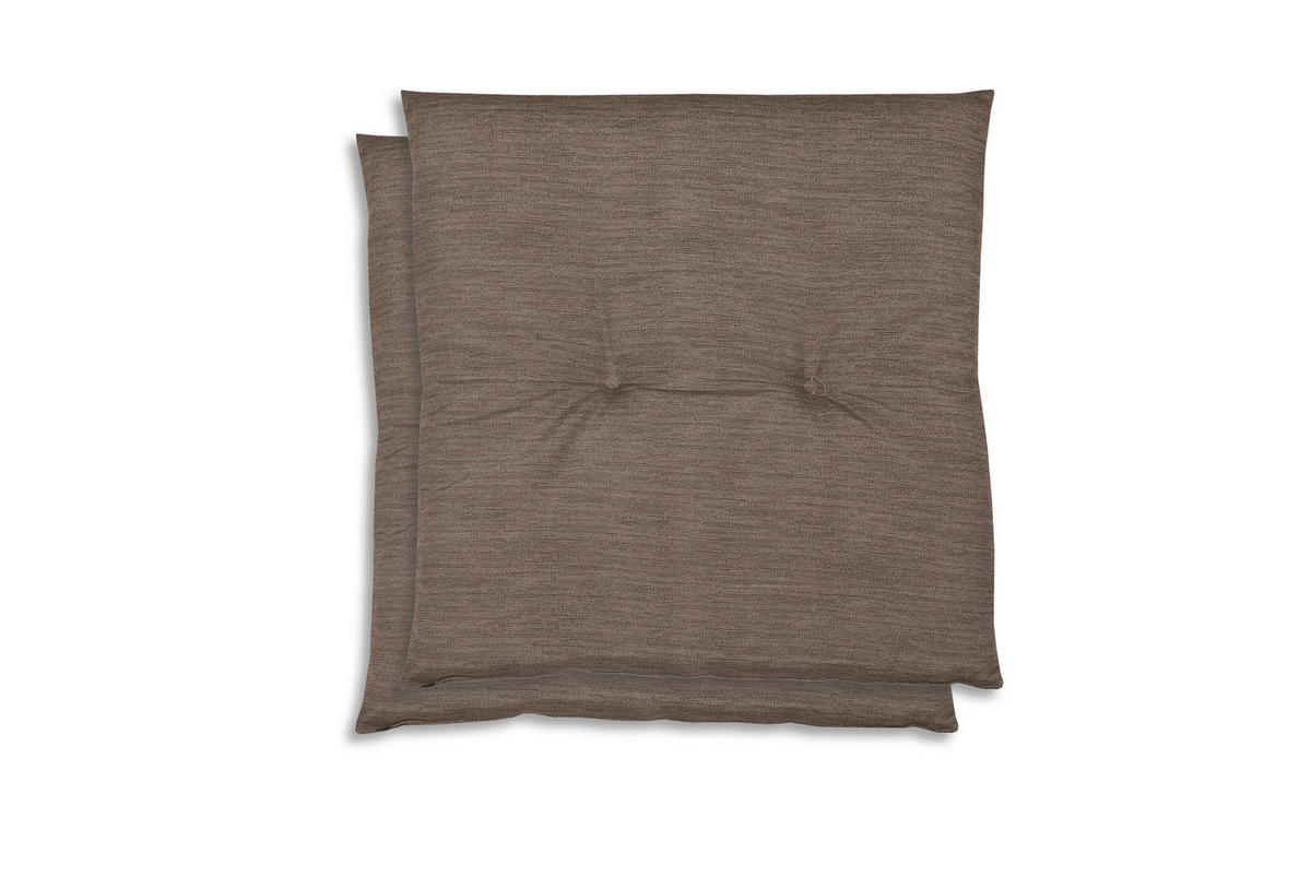 GARTENSITZKISSEN 2-er Set  - Taupe, Basics, Textil (48/5/48cm)