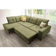 ECKSOFA in Chenille Olivgrün  240/308 cm  - Schwarz/Olivgrün, Design, Textil/Metall (240/308cm) - Xora