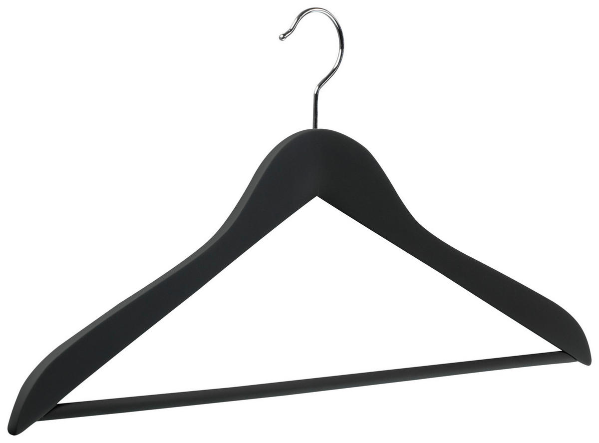 KLEIDERBÜGELSET 3-TEILIG 45 cm Holz, Metall  - Silberfarben/Grau, Basics, Holz/Metall (45cm)