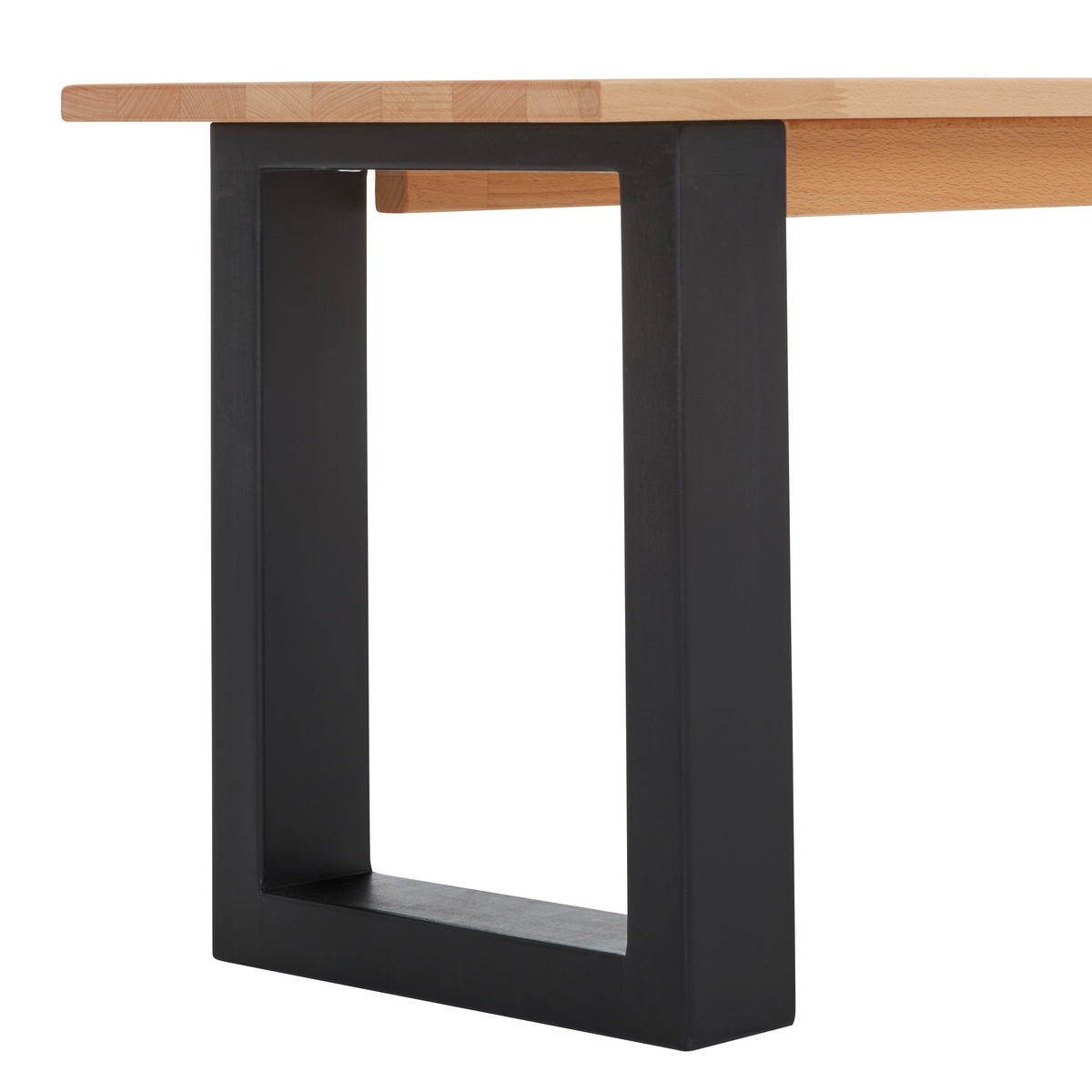 SITZBANK Kernbuche Kernbuche massiv Holz  - Schwarz/Kernbuche, Natur, Holz (180/38/45cm) - Livetastic