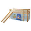 SPIELBETT Kiefer massiv 90/200 cm Blau, Kieferfarben  - Blau/Kieferfarben, Natur, Holz (90/200cm) - MID.YOU