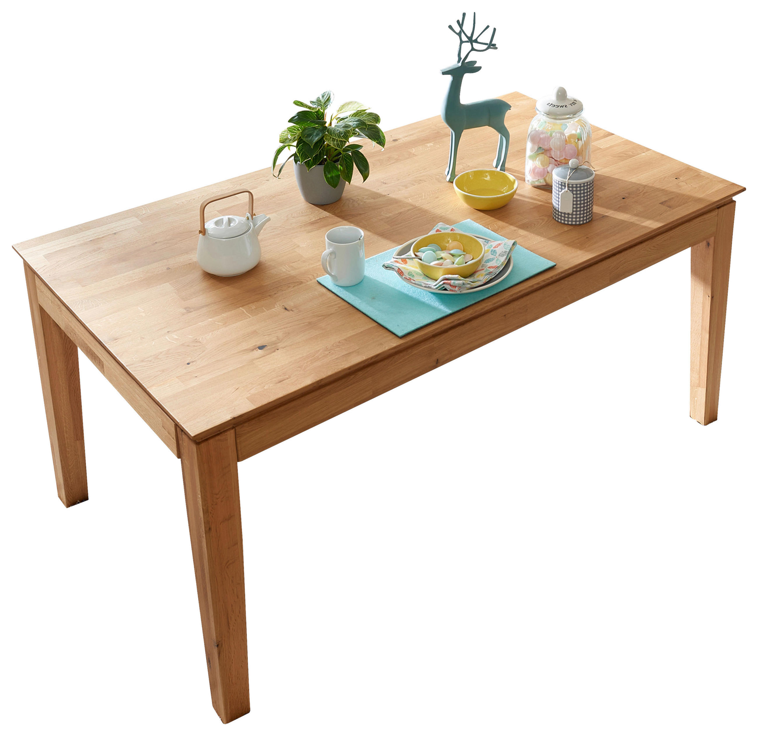 ESSTISCH in Holz 160/90/75 cm  - Braun, Natur, Holz (160/90/75cm) - Livetastic