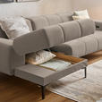 ECKSOFA in Chenille Beige  167/311 cm  - Beige/Schwarz, Design, Textil/Metall (167/311cm) - Xora