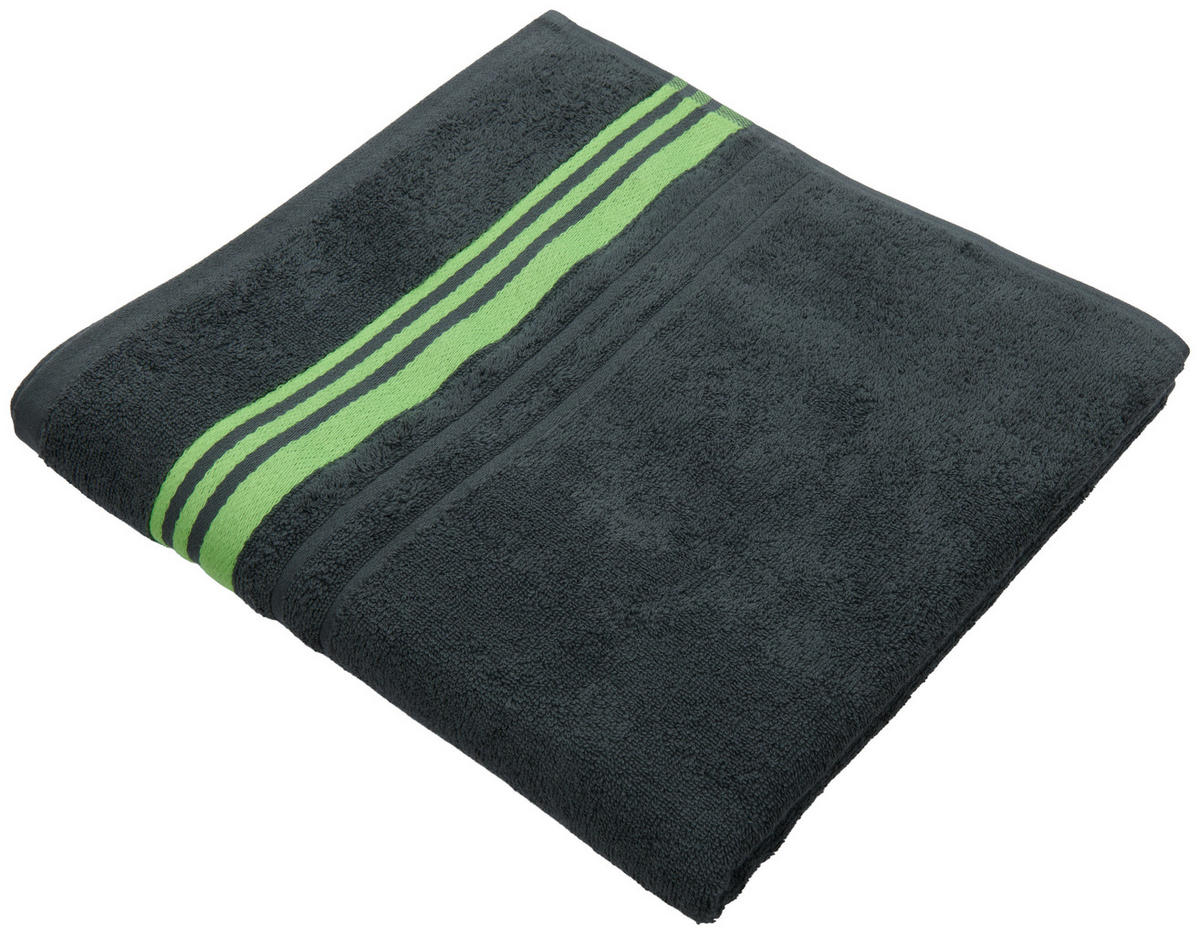 DUSCHTUCH 70/140 cm Eigenmodelle 2026  - Grau/Grün, Design, Textil (70/140cm) - Kleine Wolke