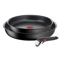 PFANNENSET Aluminium 3-teilig  - Schwarz, Basics, Metall - Tefal