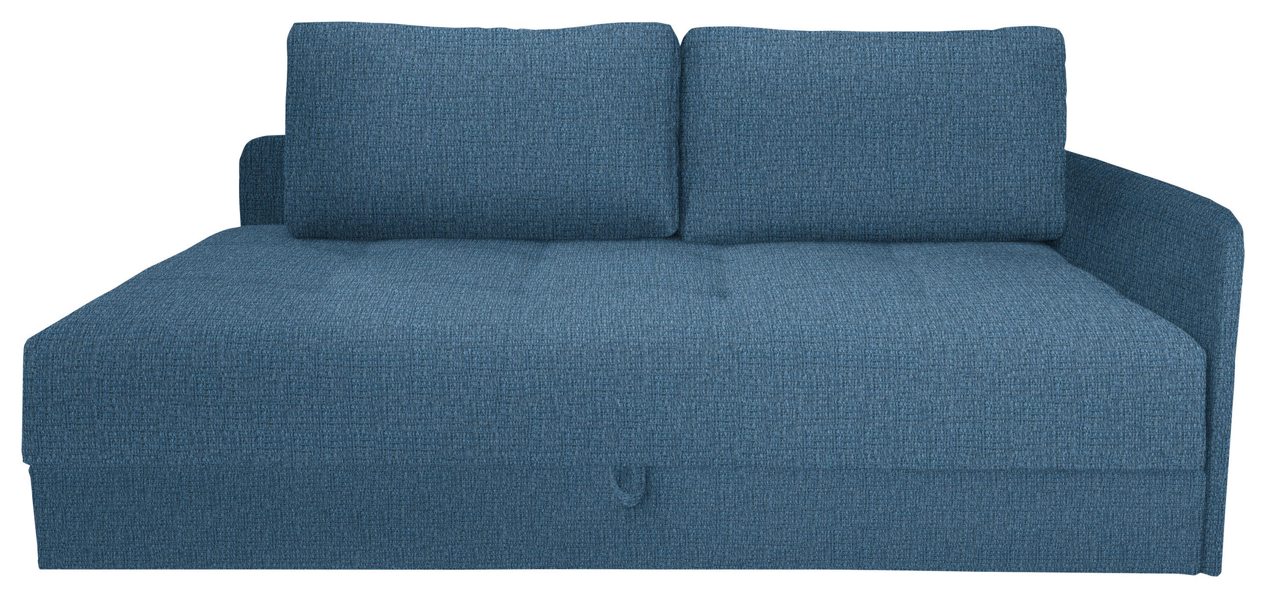 LIEGE in Velours Blau  - Blau/Schwarz, Konventionell, Kunststoff/Textil (205/80/125cm) - Xora