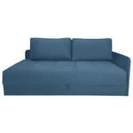 LIEGE in Velours Blau  - Blau/Schwarz, KONVENTIONELL, Kunststoff/Textil (205/80/125cm) - Xora