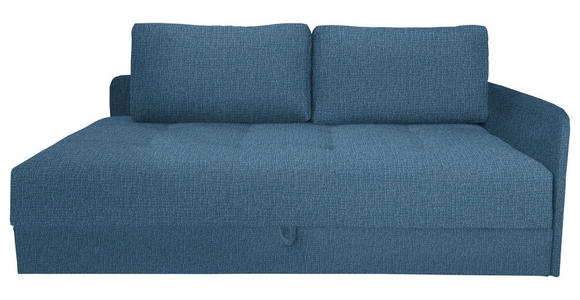 LIEGE in Velours Blau - Blau/Schwarz, KONVENTIONELL, Kunststoff/Textil (205/80/125cm) - Xora