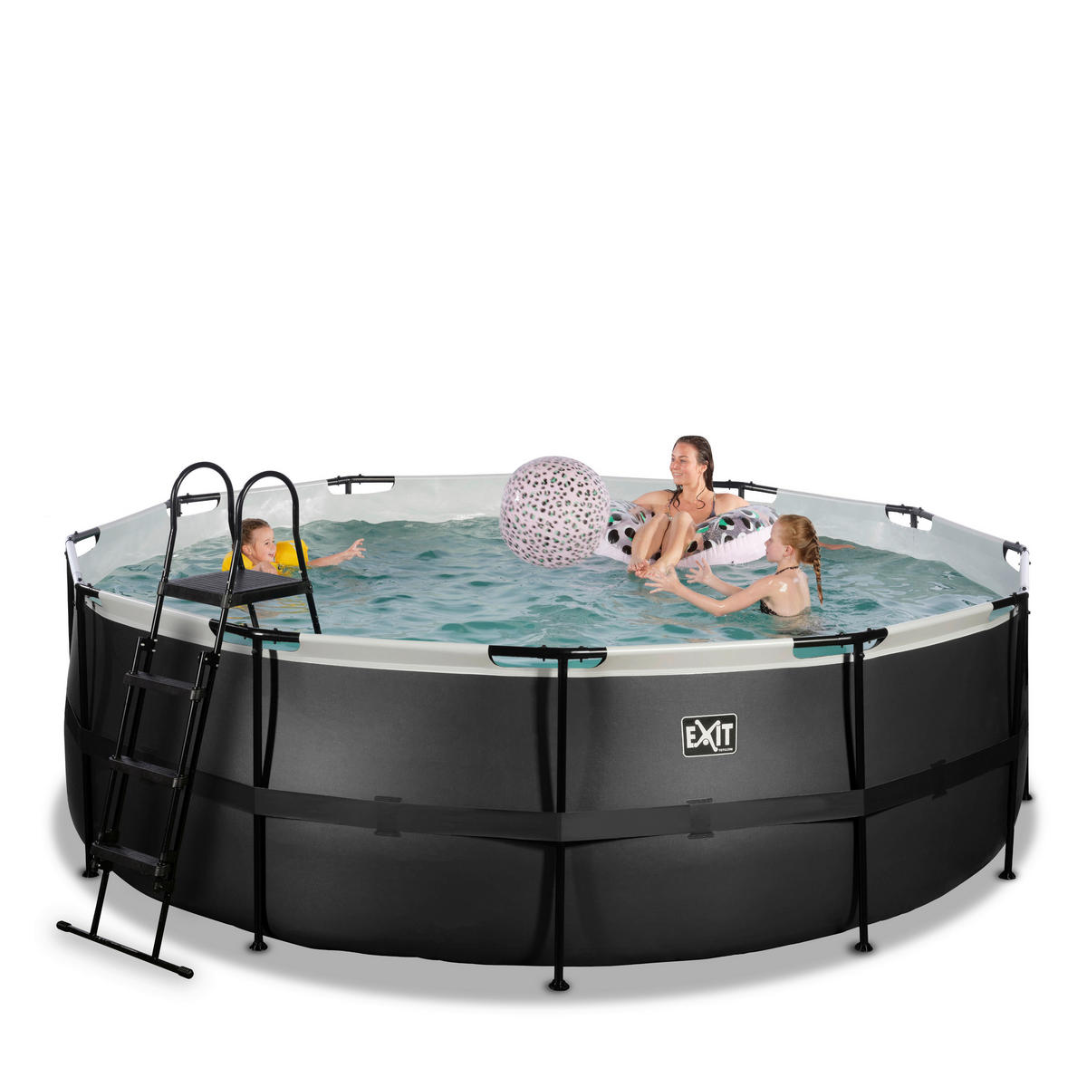 EXIT POOL BLACK 427X122 Black 427/122 cm  - Schwarz, KONVENTIONELL, Metall (427/122cm) - EXIT Toys