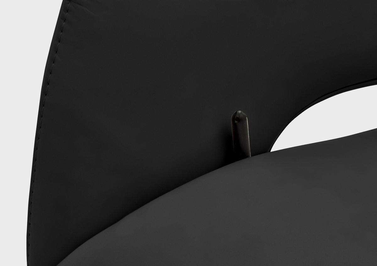 RELAXSESSEL in Leder Schwarz  - Schwarz, Design, Leder/Metall (83/116/87cm) - Valdera