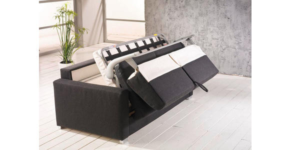 SCHLAFSOFA in Webstoff Creme  - Chromfarben/Creme, KONVENTIONELL, Textil/Metall (188/86/97cm) - Novel