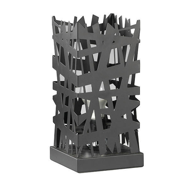 STOLNÍ LAMPA, E27, 14/29 cm  - černá/ostružinová, Design, kov (14/29cm)