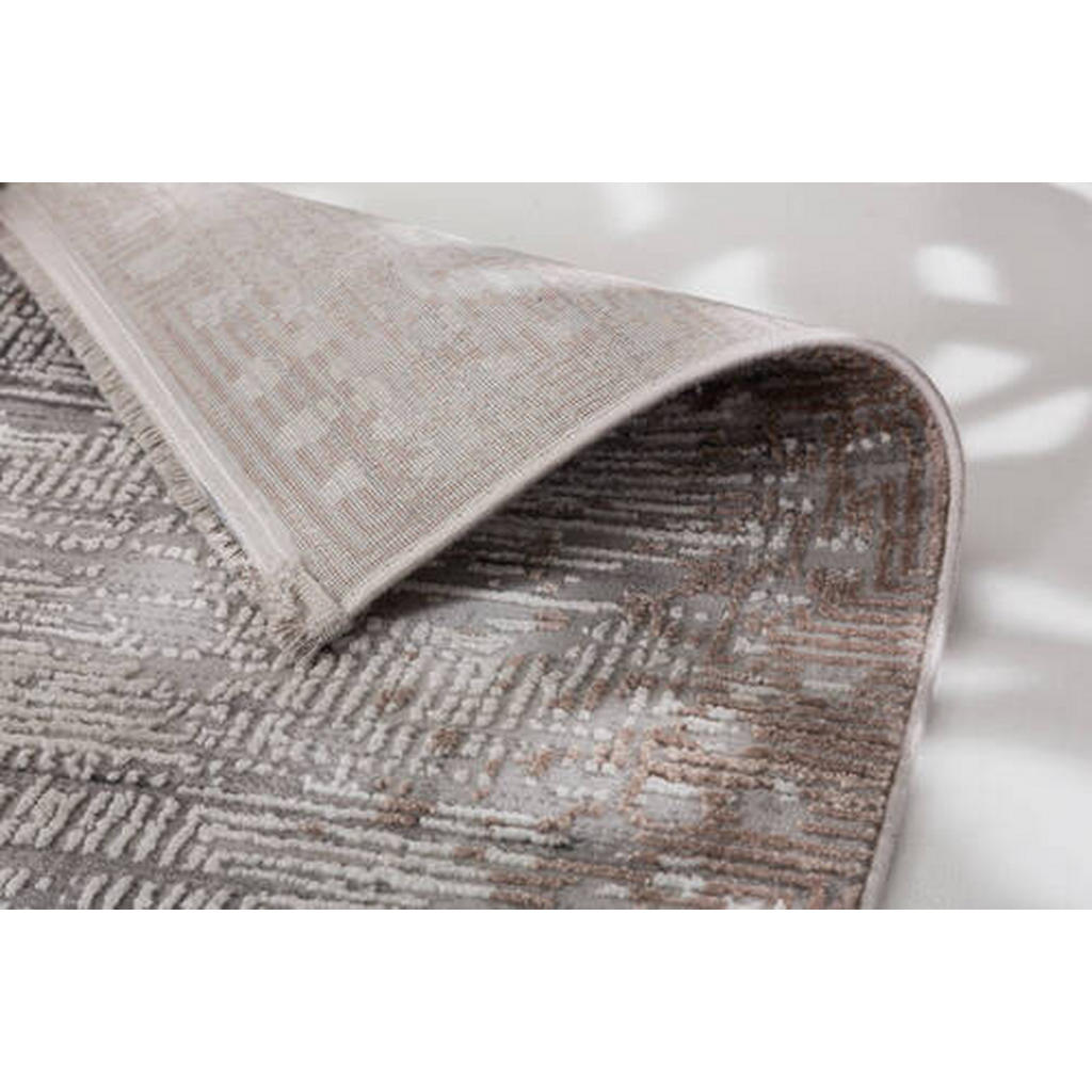 Thumbnail - Novel Webteppich, Silber, Beige, Textil, Abstraktes, rechteckig, 133x190 cm, pflegeleicht, Teppiche & Böden, Teppiche, W...