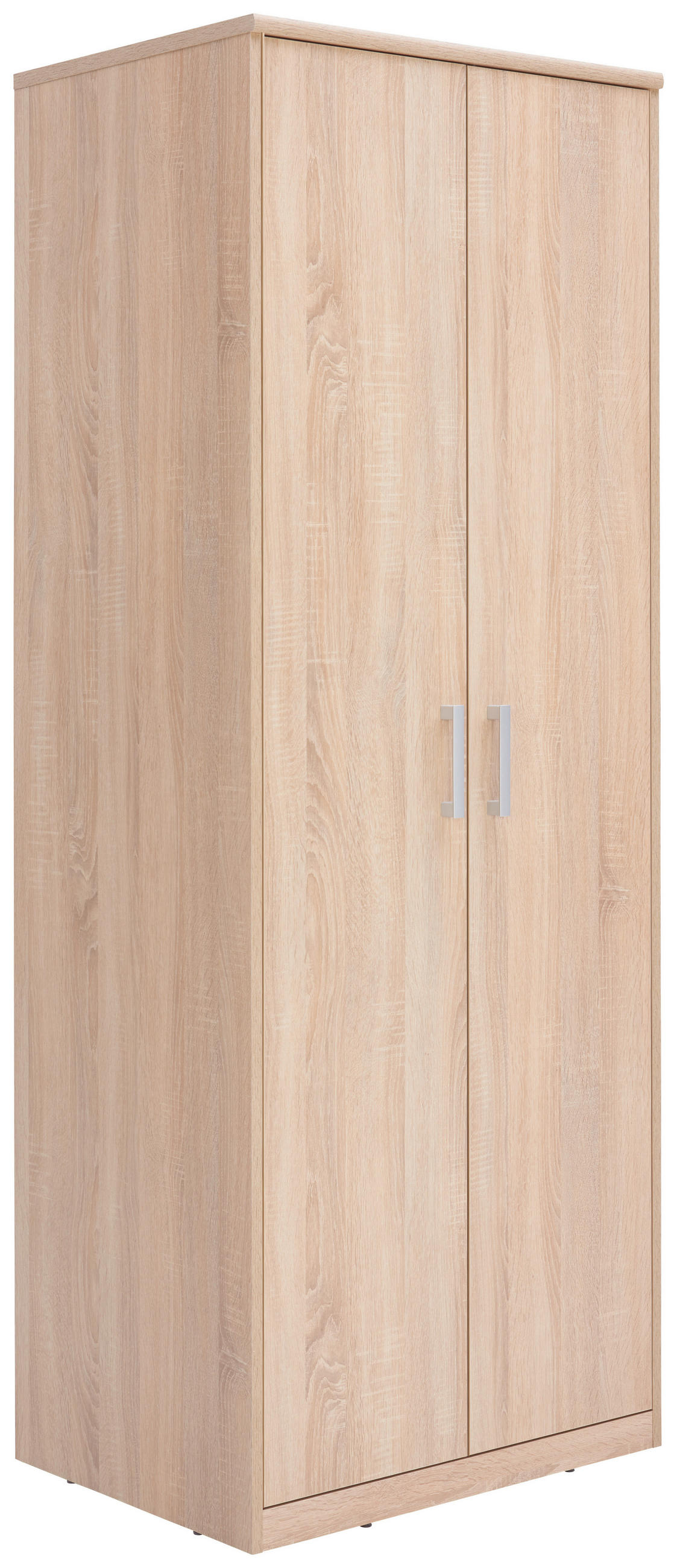 DREHTÜRENSCHRANK 2-türig Sonoma Eiche - Silberfarben/Sonoma Eiche, Basics, Holzwerkstoff/Metall (72/194/54cm) - Xora