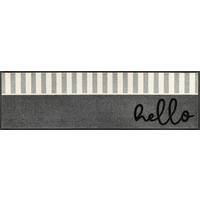 LÄUFER 35/120 cm Hello Stripes Grau  - Grau, Design, Kunststoff/Textil (35/120cm) - wash+dry