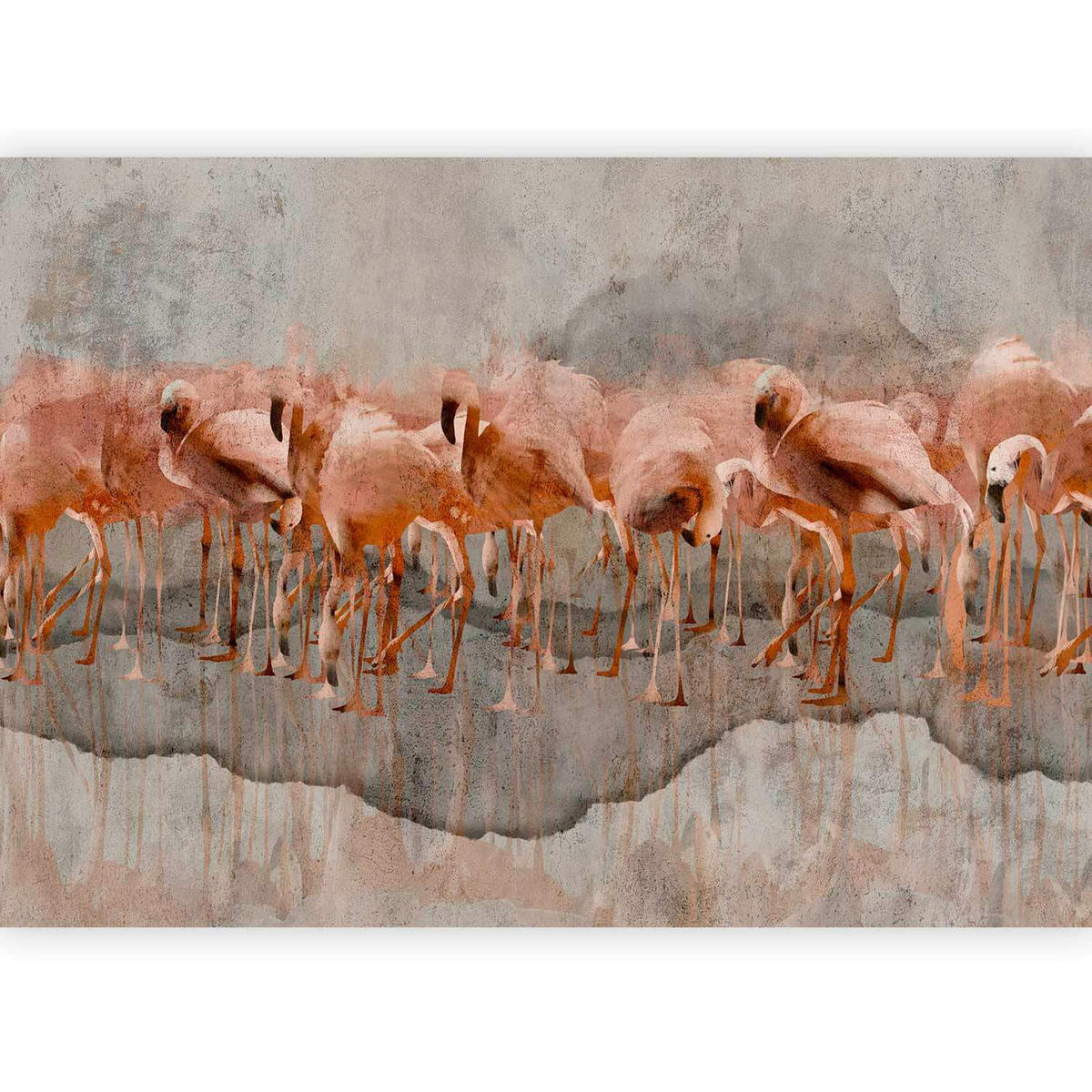 FOTOTAPETE  - Koralle/Grau, LIFESTYLE, Textil (200/140cm) - artgeist