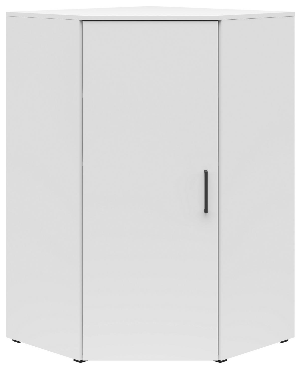 UGAONA KOMODA - bela/crna, Moderno, pločasti materijal/plastika (71,5/115/71,5cm) - Carryhome