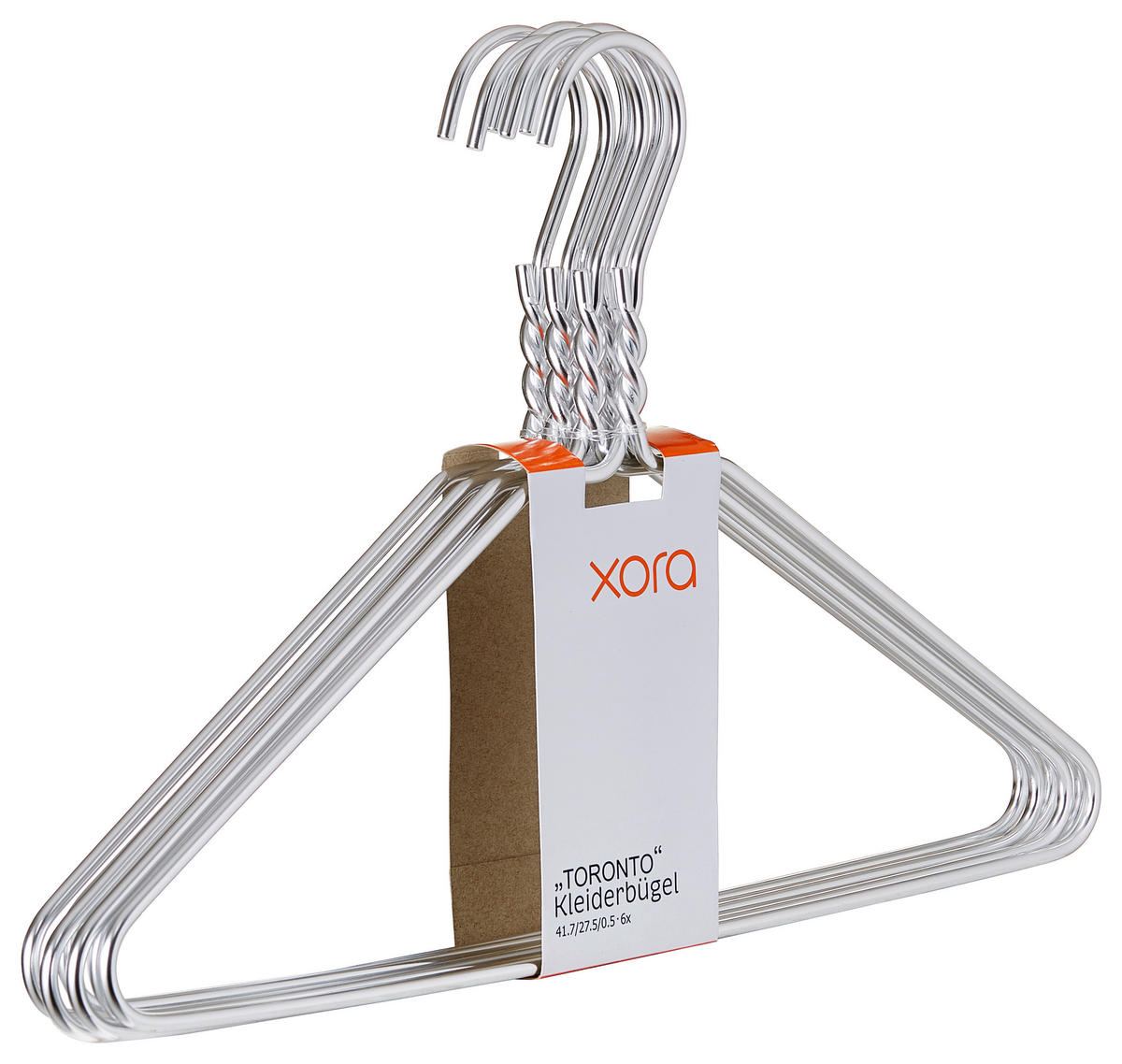 KLEIDERBÜGELSET Metall  - Silberfarben, Design, Metall (40,5/27cm) - Xora