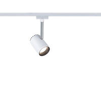 SCHIENENSYSTEM-STRAHLER URail   - Chromfarben/Weiß, Basics, Metall (5,9/18/9cm) - Paulmann