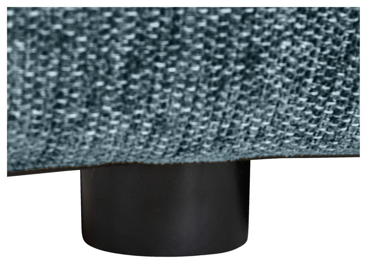 ECKSOFA in Flachgewebe Petrol  - Petrol/Schwarz, Konventionell, Kunststoff/Textil (292/189cm) - Carryhome