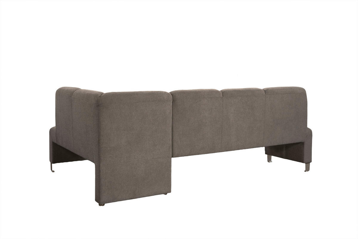 KLUPA KUTNA  smeđa  drvo, tekstil, drvni materijal      - srebrne boje/smeđa, Moderno, drvni materijal/drvo (243/158cm) - Livetastic