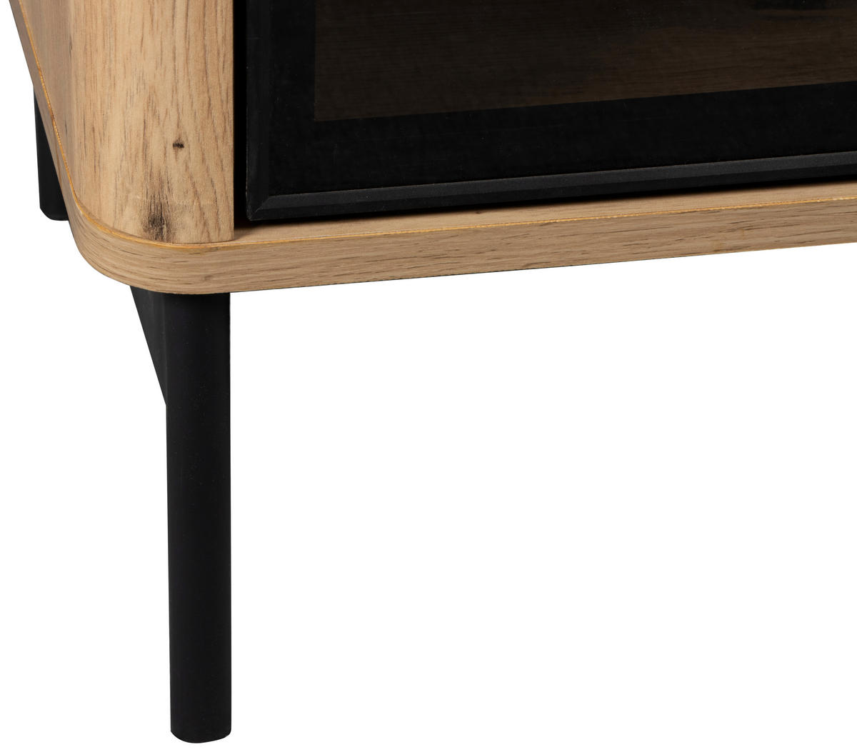 COUCHTISCH 110/60/37 cm rechteckig Schwarz, Eiche Artisan  - Schwarz/Eiche Artisan, Design, Holzwerkstoff/Metall (110/60/37cm) - MID.YOU