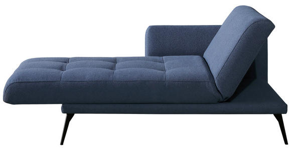 RÉCAMIERE Amira in Dunkelblau  - Schwarz/Dunkelblau, KONVENTIONELL, Textil/Metall (200/85/106cm) - Novel