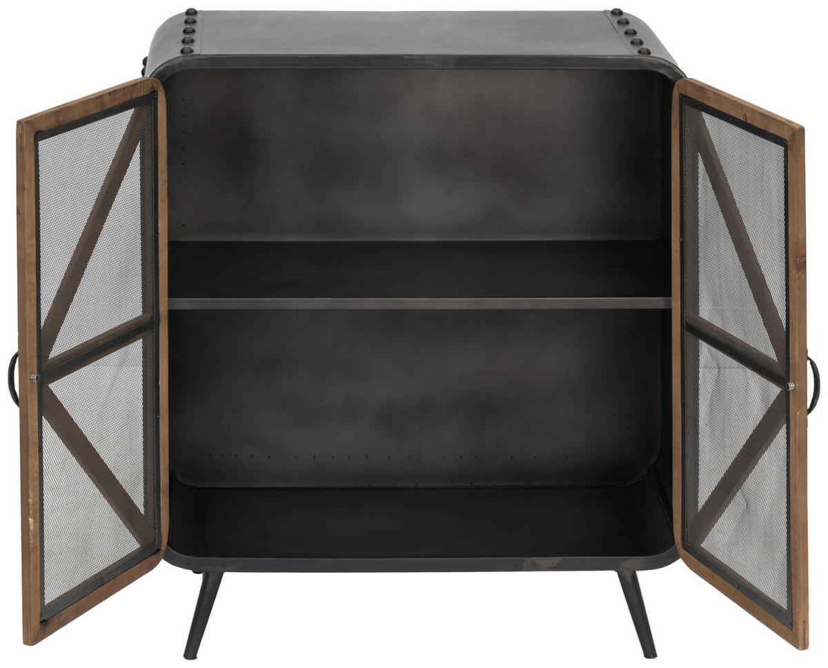 KOMMODE  in 73/83/35 cm  - Schwarz/Naturfarben, LIFESTYLE, Holz/Metall (73/83/35cm) - Livetastic