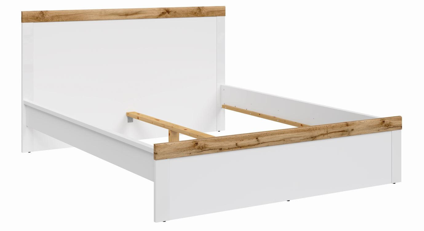 OKVIR KREVETA    169/100,5/204,5 cm   - bela/crna, Dizajnerski, pločasti materijal/plastika (169/100,5/204,5cm) - Carryhome